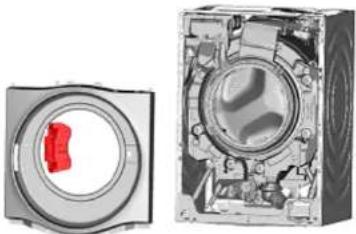 SIEMENS WN54G1X0 - Fjernelse af dørhængsel - 1
