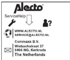 ALECTO FR115GS - GARANTIE - 1
