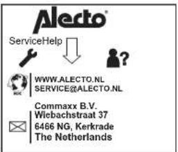 ALECTO FR175BW - LA GARANTIE EST ANNULÉE DANS LES CAS SUIVANTS : - 1
