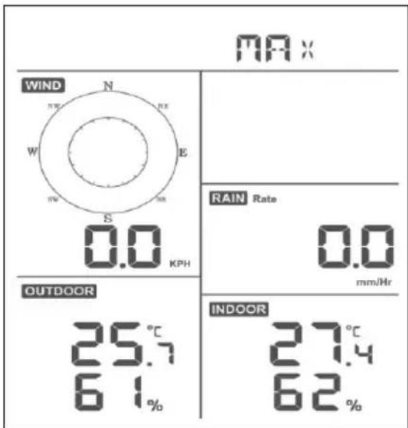 ALECTO WS5200 - Viewing Max/Min Values - 1