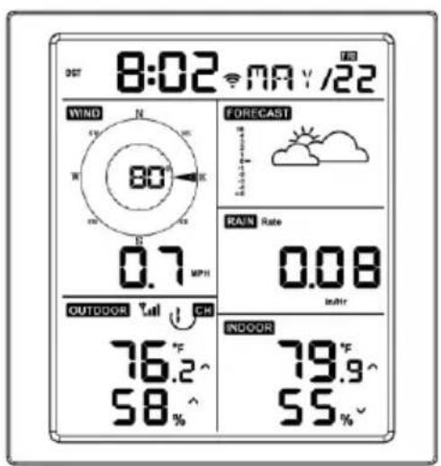 ALECTO WS5200 - Displayenhed - 1