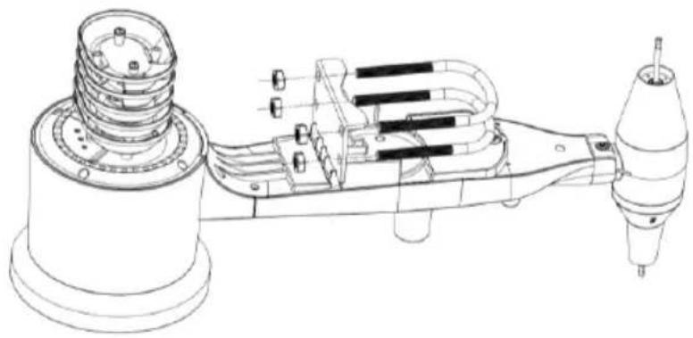 ALECTO WS5200 - Installer U-boltene og monteringsstangen - 1
