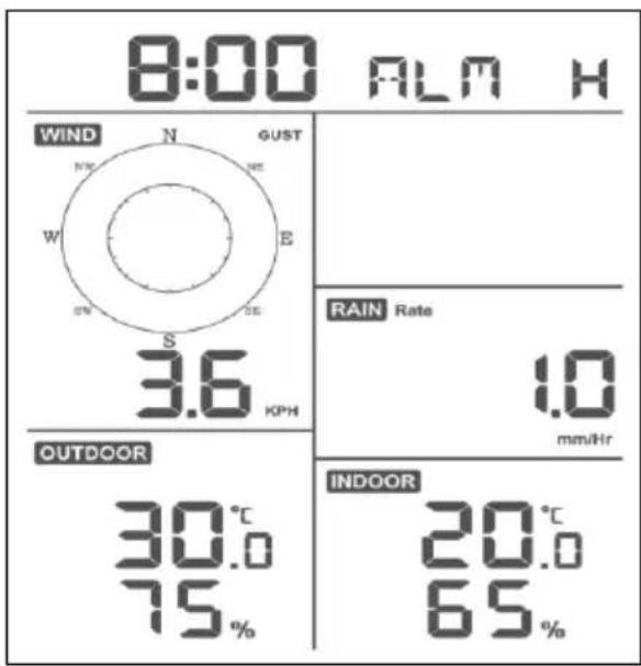 ALECTO WS5200 - Visning af alarm for hoj og lav - 1