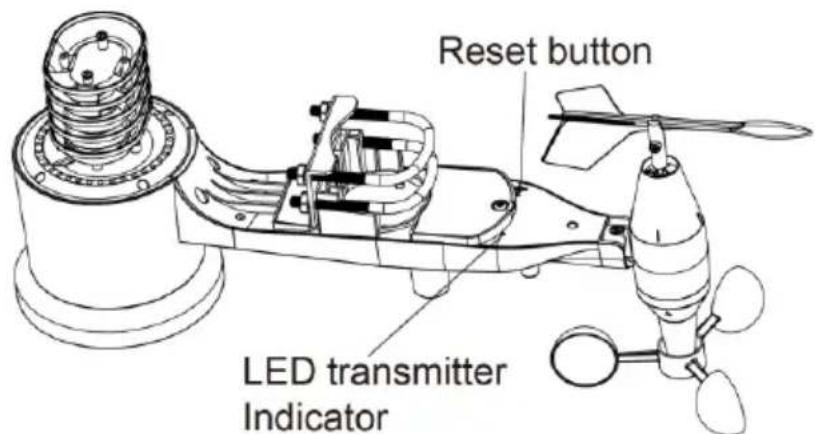 ALECTO WS5200 - Resettoets en zender-led - 1