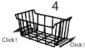 AMANA AZC5216LW - Position des tringles du panier - 4