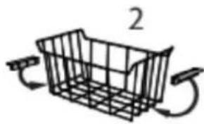 AMANA AZC5216LW - Position des tringles du panier - 2