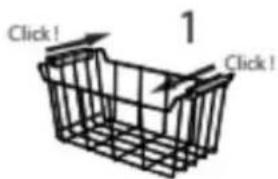 AMANA AZC5216LW - Position des tringles du panier - 1