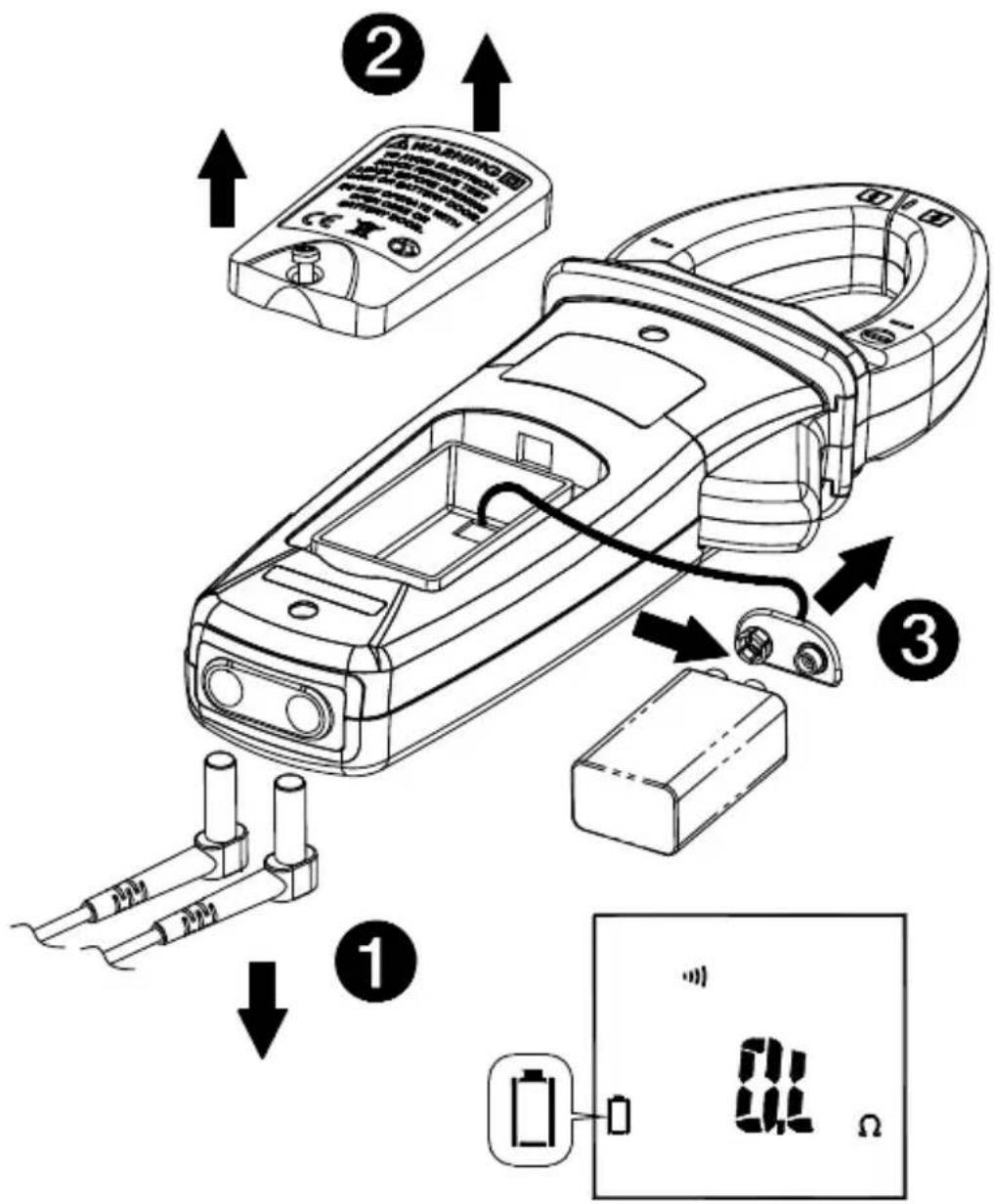 Amprobe ACDC54NAV - Cambio de la batería - 1