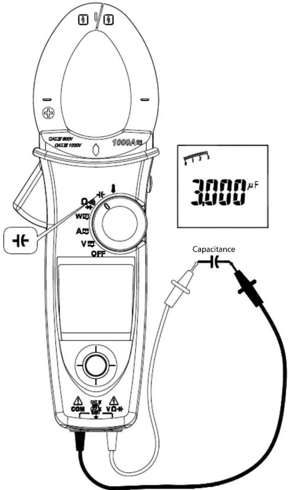 Amprobe ACDC54NAV - Measuring Capacitance - 1