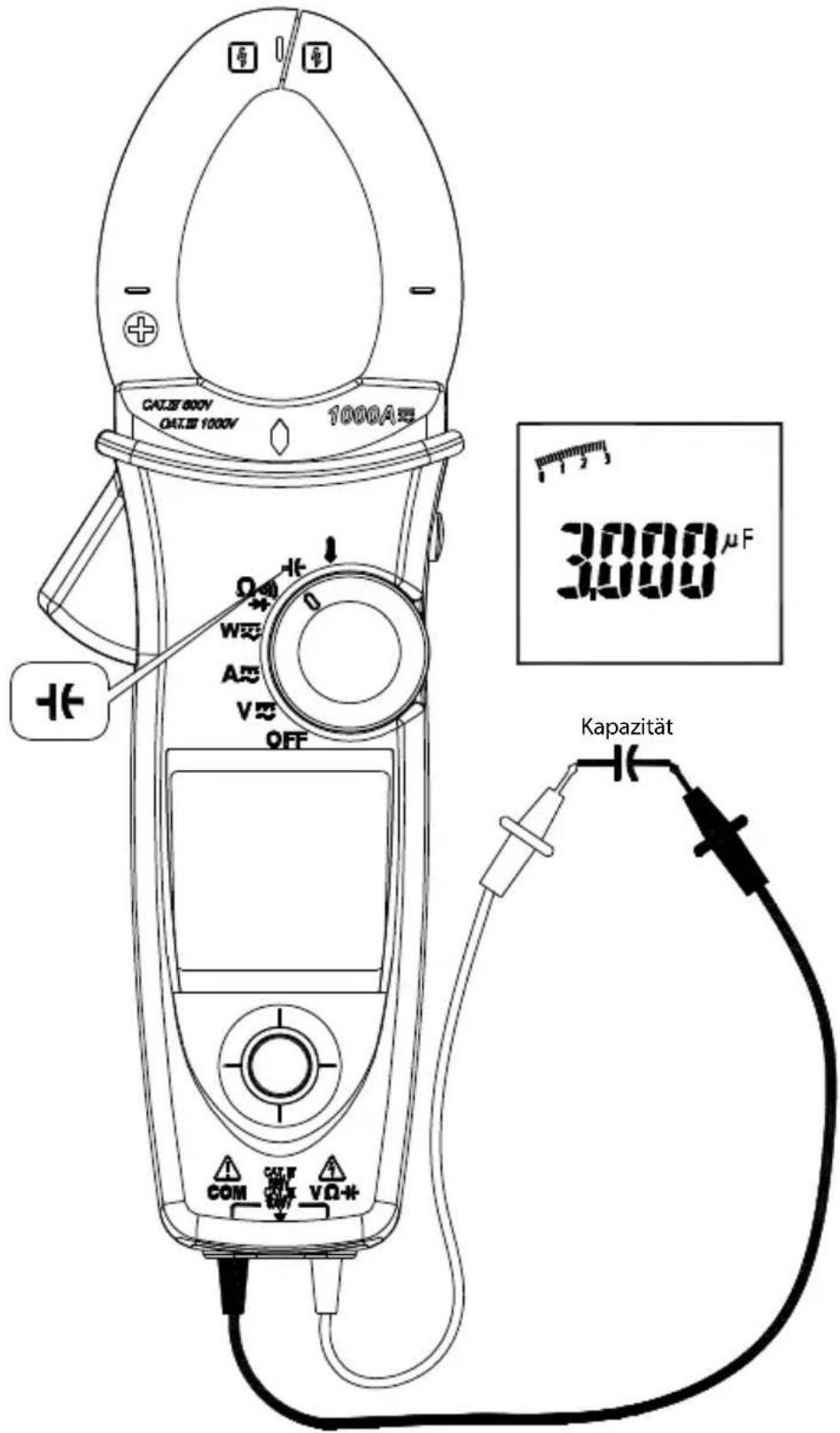 Amprobe ACD51NAV - Messen von Kondensatorkapazität - 1
