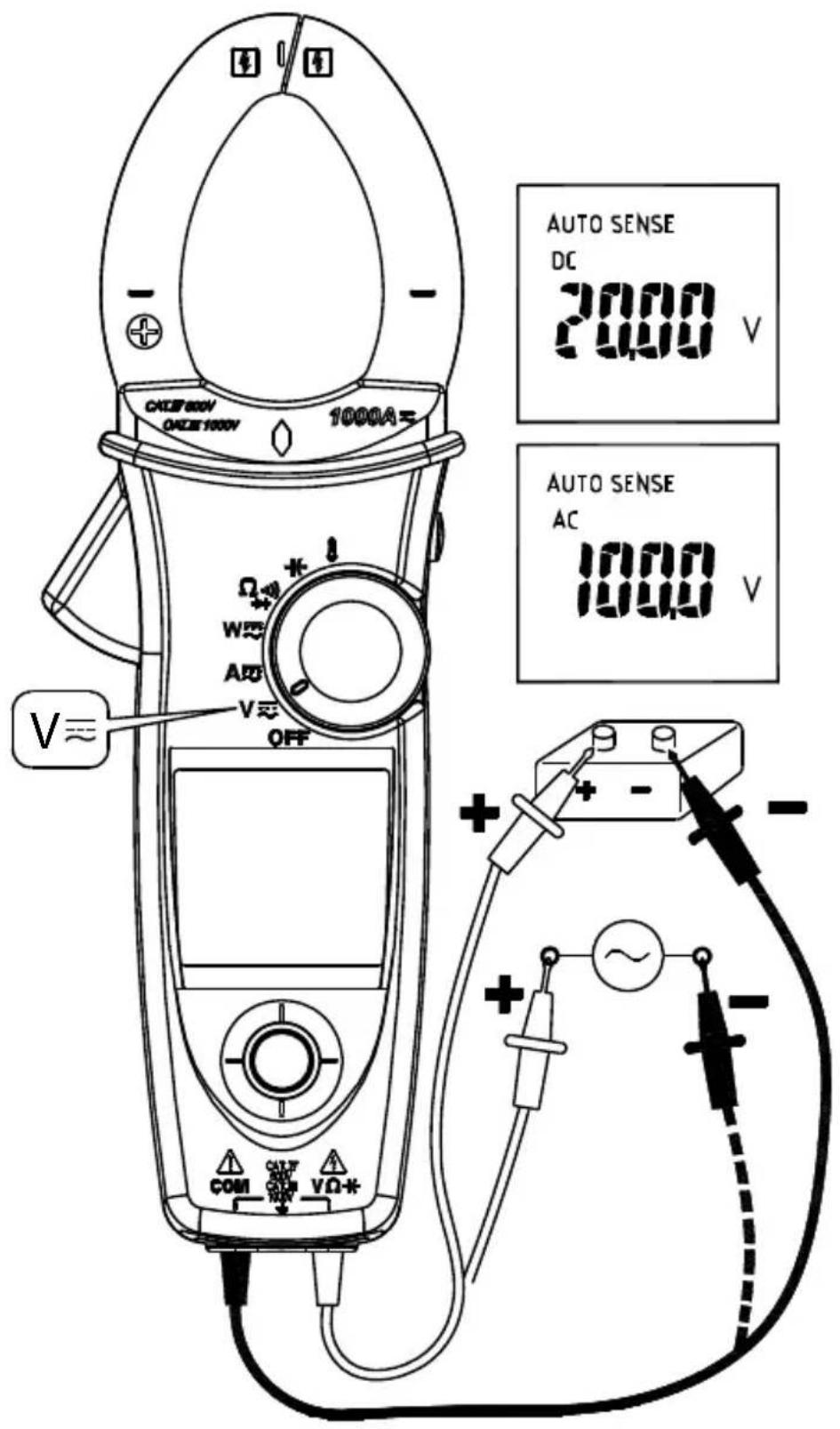 Amprobe ACD51NAV - Medición de tensión - 1
