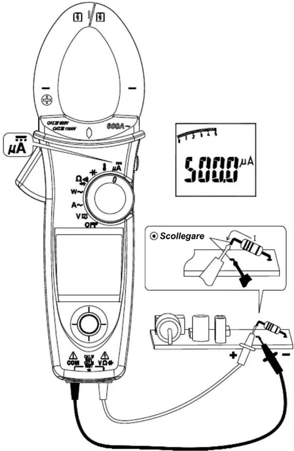 Amprobe ACD50NAV - Misure di corrente in A (solo il modello ACD-51NAV) - 1