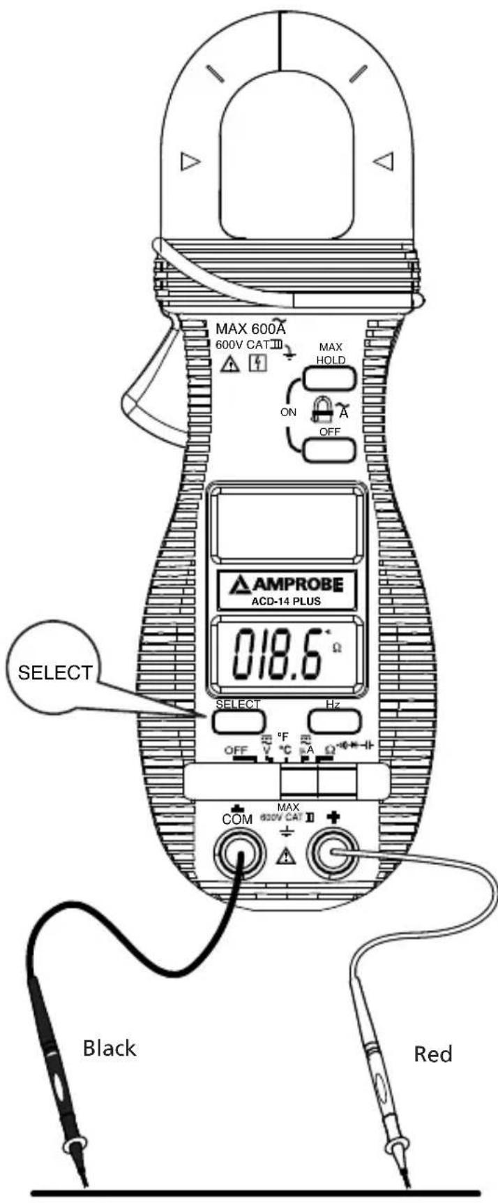 Amprobe ACD14PLUS - Measuring Resistance - 2