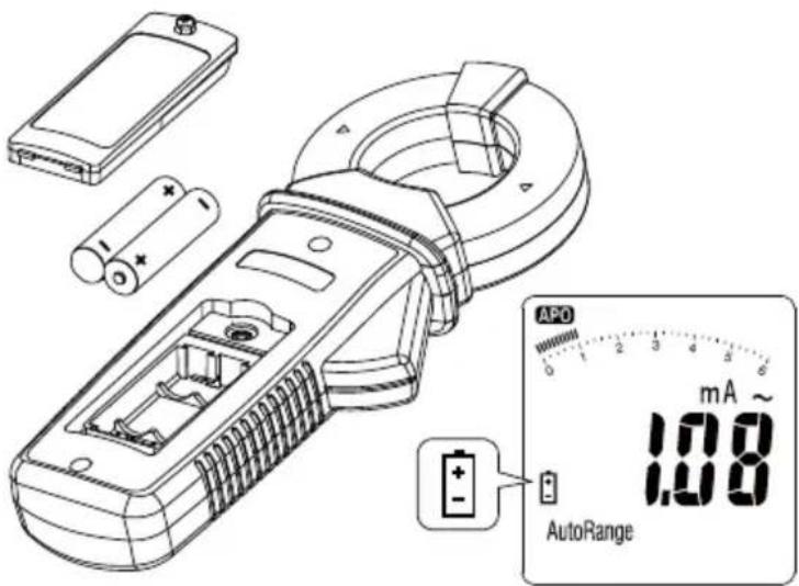 Amprobe ALC110 - REMPLACEMENT DES PILES - 1