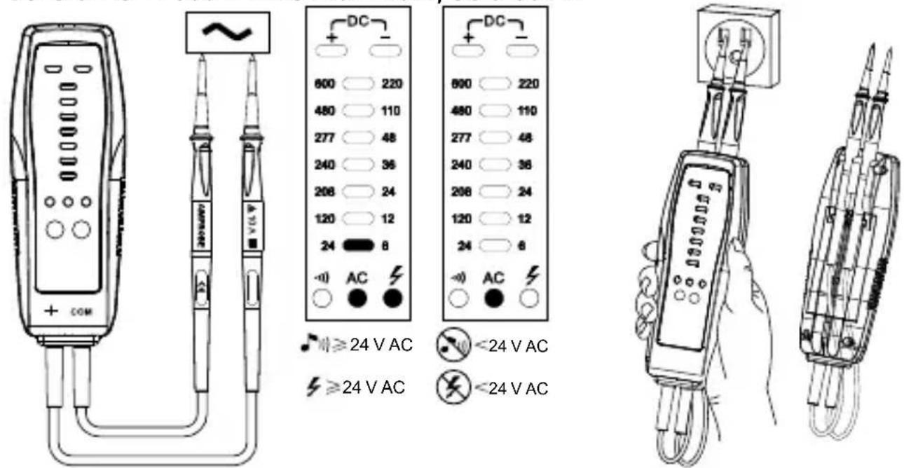 Amprobe VPC12 - Mesure de la tension - 1