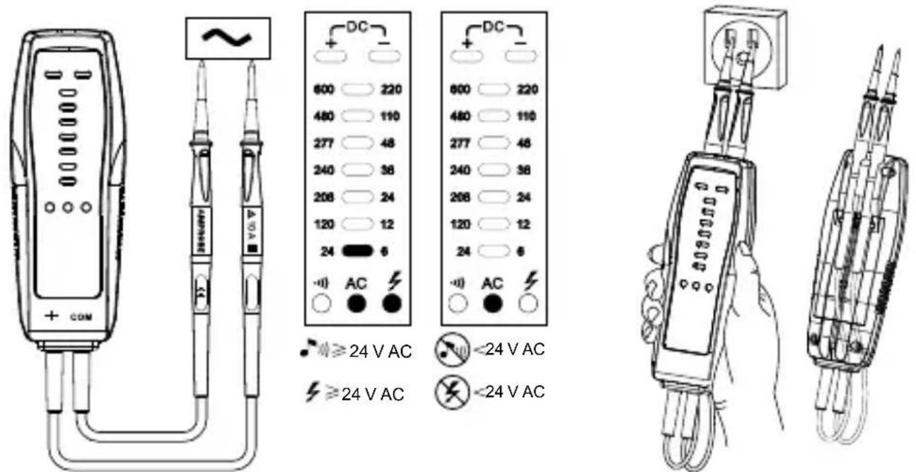 Amprobe VPC10A - Medición de voltaje - 1