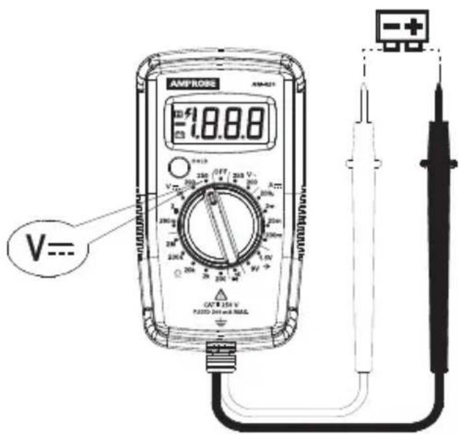 Amprobe PK110 - Medición de voltaje CC - 2