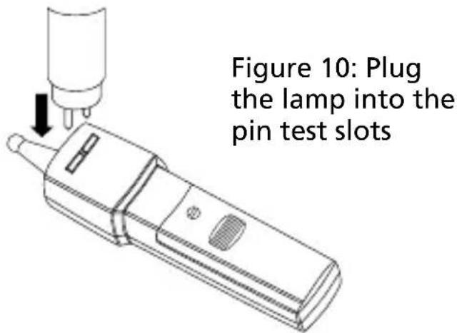 Amprobe LT10 - Turn the power off to the light fixture before removing the lamp from the fixture. - 1