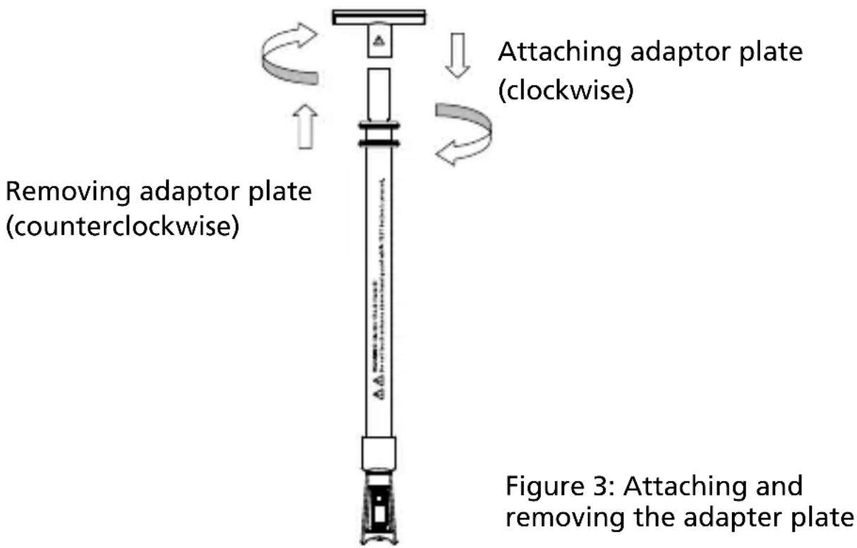 Amprobe LT10 - Attaching and Removing the Adapter Plate - 1