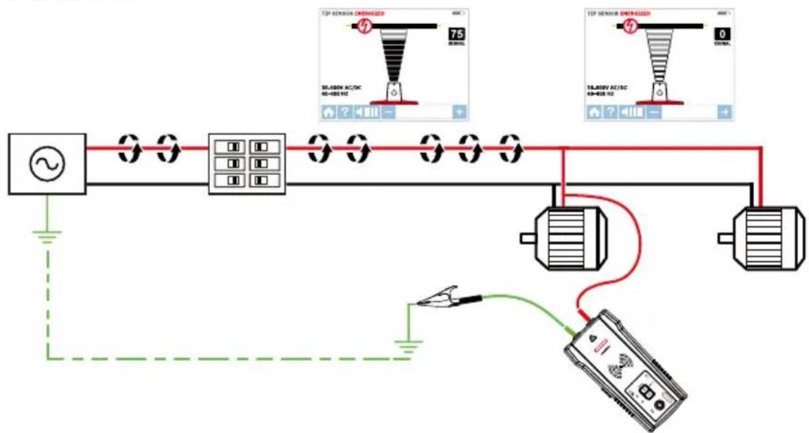 Amprobe AT8030 - Conexión de los terminales de prueba - 1