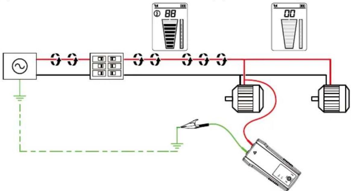 Amprobe AT6010 - Traçage – Fils sous tension et hors tension Raccordement des câbles d'essai au transmetteur - 2