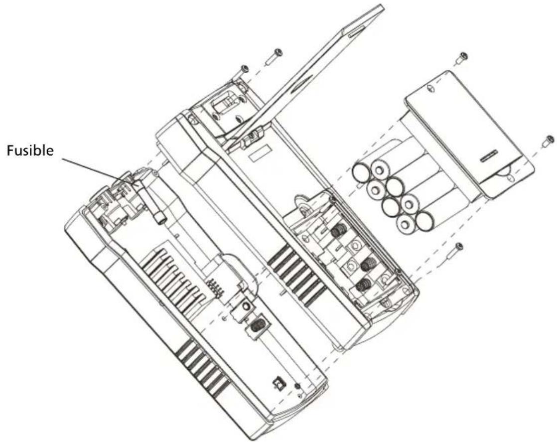 Amprobe AT6010 - Reemplazo del fusible del transmisor: - 1