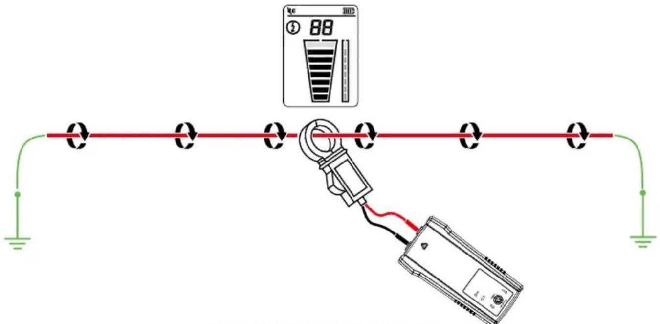Amprobe AT6010 - Conexión de la pinza de señal - 1