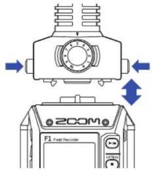 ZOOM F1 - Branchement des capsules de micro - 2