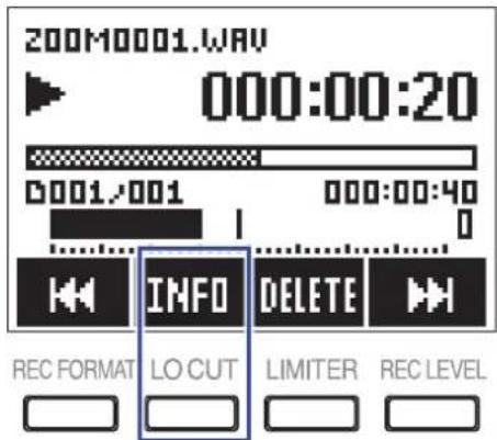 ZOOM F1 - Vérification d'informations sur le fichier - 1