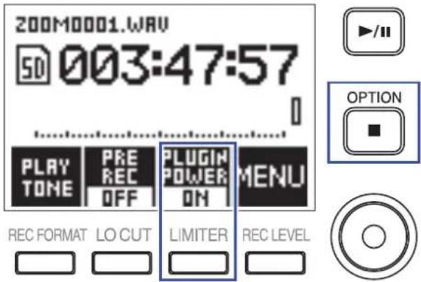 ZOOM F1 - Réglage de l'alimentation par la prise (Plugin Power) - 1