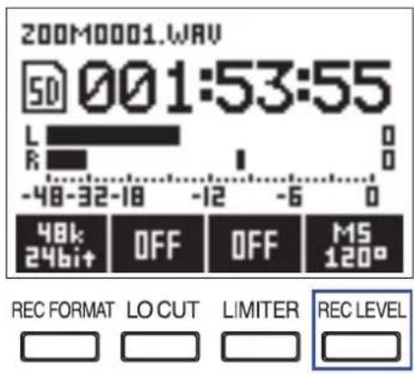 ZOOM F1 - Réglage du niveau du micro létral d'une capsule de micro MS (Mid-Side) - 1