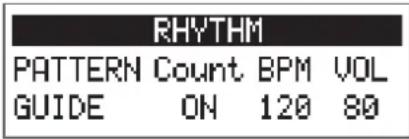 ZOOM B1 FOUR - Activation de la fonction rythmique (RHYTHM) - 1