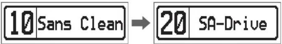 10 Sans Clean → 20 SA-Drive