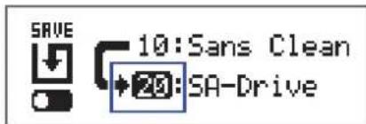 SAVE 10:Sans Clean 20:SA-Drive