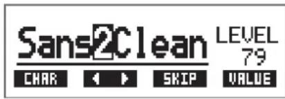 Sans2Clean LEVEL 79 CHAR 4 5 SKIP VALUE