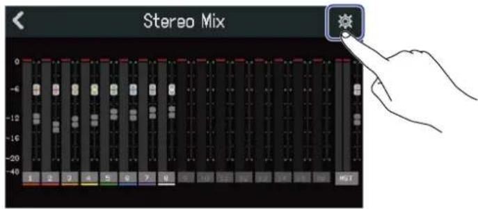 ZOOM R20 - Réglage de renvoi (mode Stereo Mix uniquement) - 1