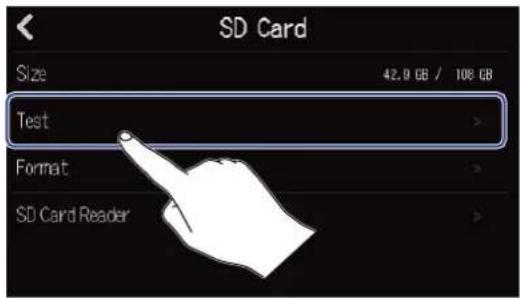 ZOOM R20 - Test des performances d'une carte SD - 3