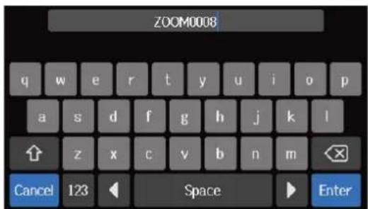 ZOOM R20 - Changement des noms de projet - 2