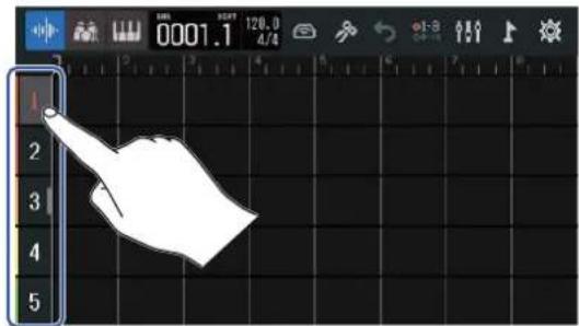 ZOOM R20 - Ouverture des écrans Track Settings (réglages de piste) - 1