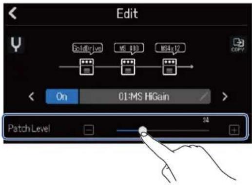 ZOOM R20 - Changement des niveaux des mémoires de patch - 1