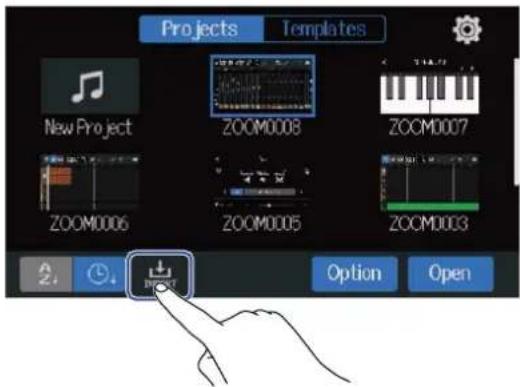 ZOOM R20 - Importation de projets depuis des clés USB - 2