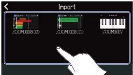 ZOOM R20 - Importation de projets depuis des clés USB - 3