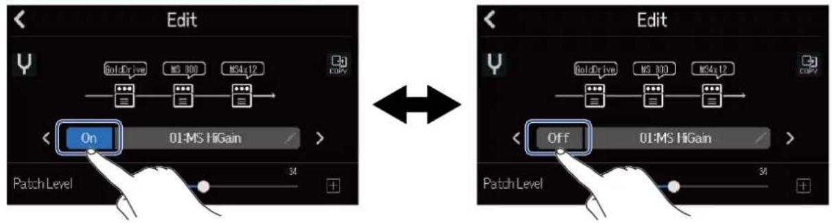ZOOM R20 - Activation/désactivation des mémoires de patch - 1