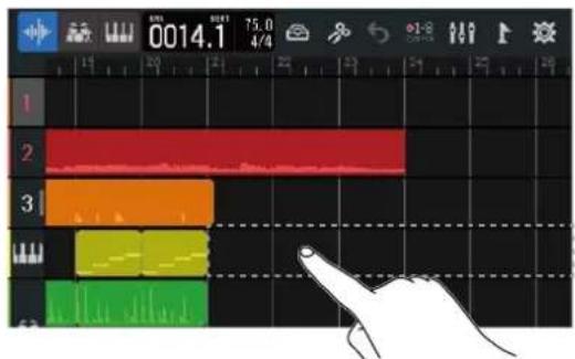 ZOOM R20 - Création de régions de piste de synthé vides (piste de synthé uniquement) - 1