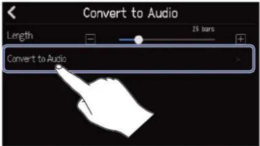 ZOOM R20 - Conversion d'une piste de synthé en piste audio - 6