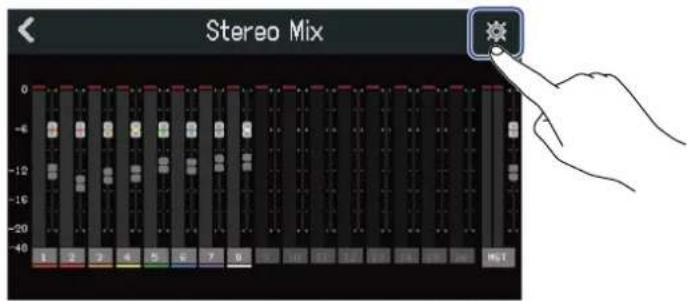 ZOOM R20 - Réglage de renvoi (mode Stereo Mix uniquement) - 3
