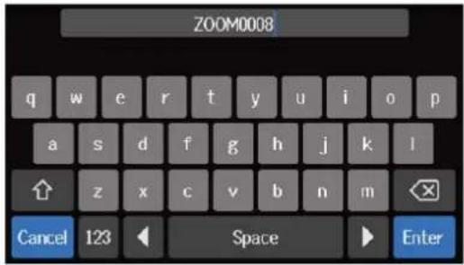 ZOOM R20 - Saisissez le nom du fichier. - 1