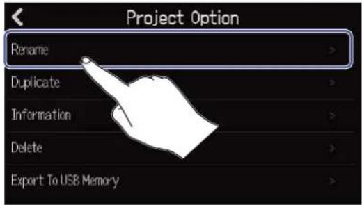 ZOOM R20 - Changement des noms de projet - 1