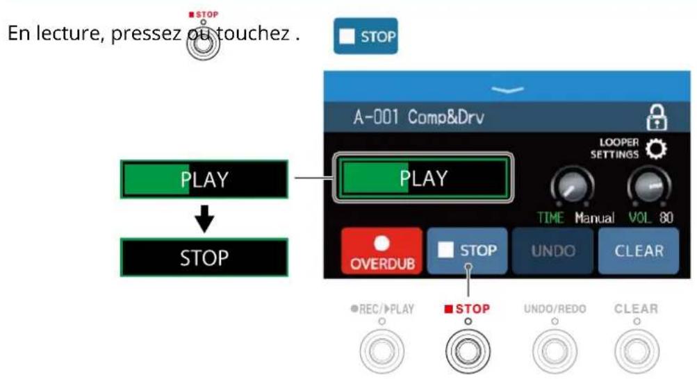 ZOOM B6 - Arrêt de la lecture - 1