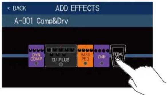 ZOOM B6 - Touchez l'effet à pédale ajouté. - 1